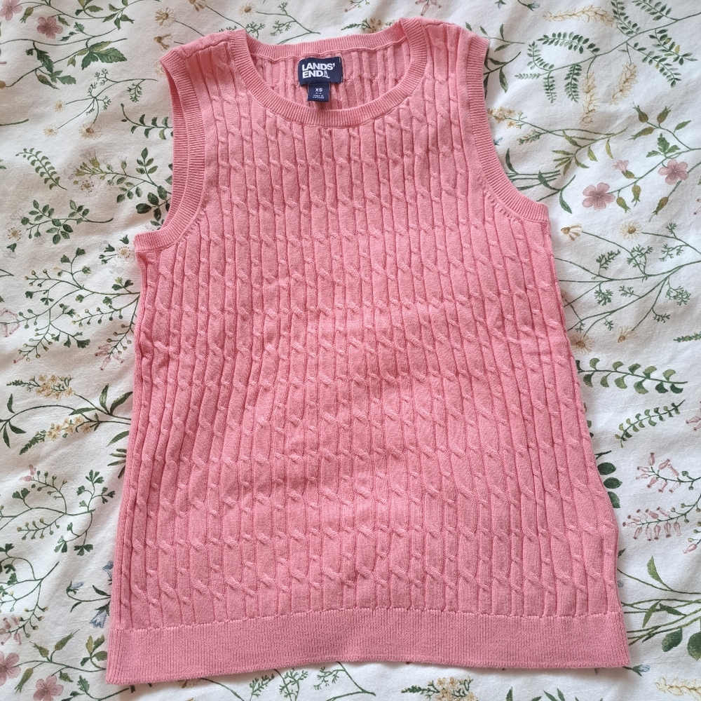 Pink Sweater Vest Land's End